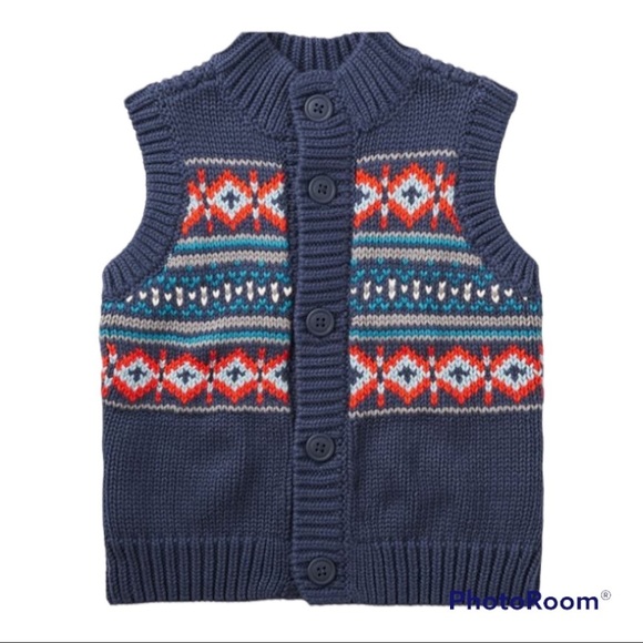 Tea Collection Blue Sweater Vest - Picture 2 of 9